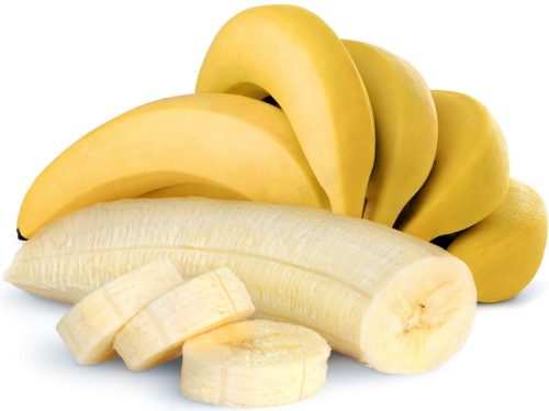 Спелый очищенный банан