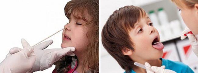Мазок из ротовой и носовой полостей у детей