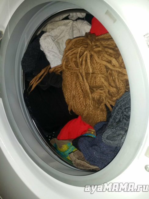 Склад с сухими вещами в стиральной машине сухое бельё