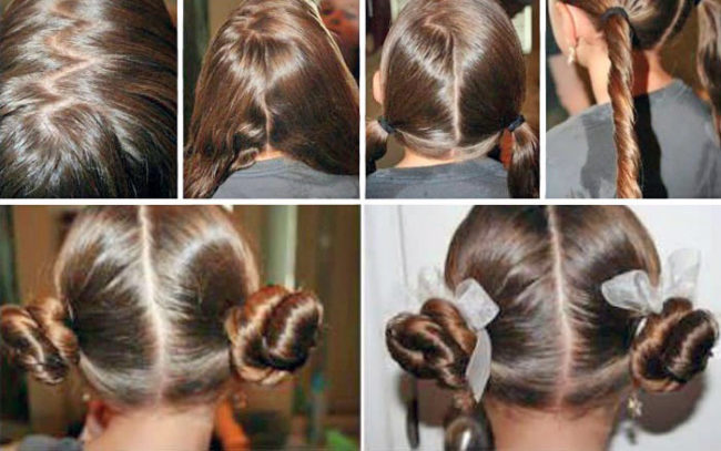 Алгоритм пошаговый причёски баранки девочка младшего школьного возраста